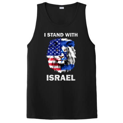 Stand With Israel Lion Usa Flag Israel Flag PosiCharge Competitor Tank