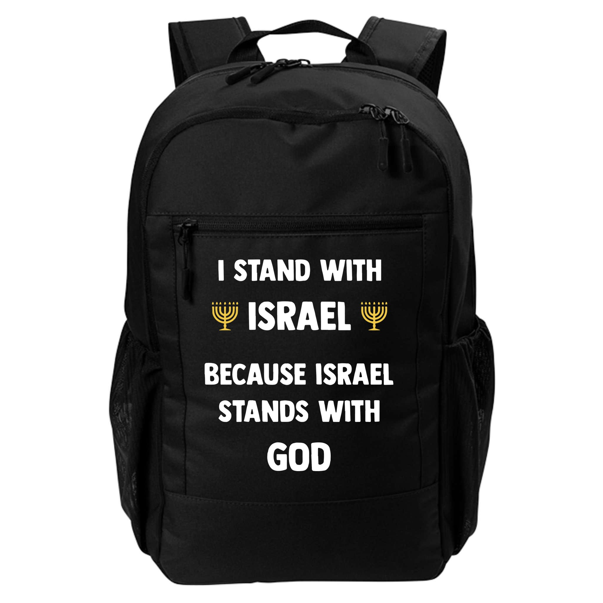 Stand With Israel Because Israel Stands With God Jesus Backpack
