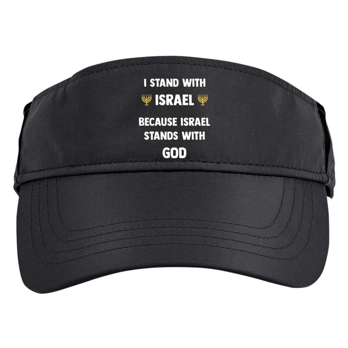 Stand With Israel Because Israel Stands With God Jesus Adult Drive Performance Visor