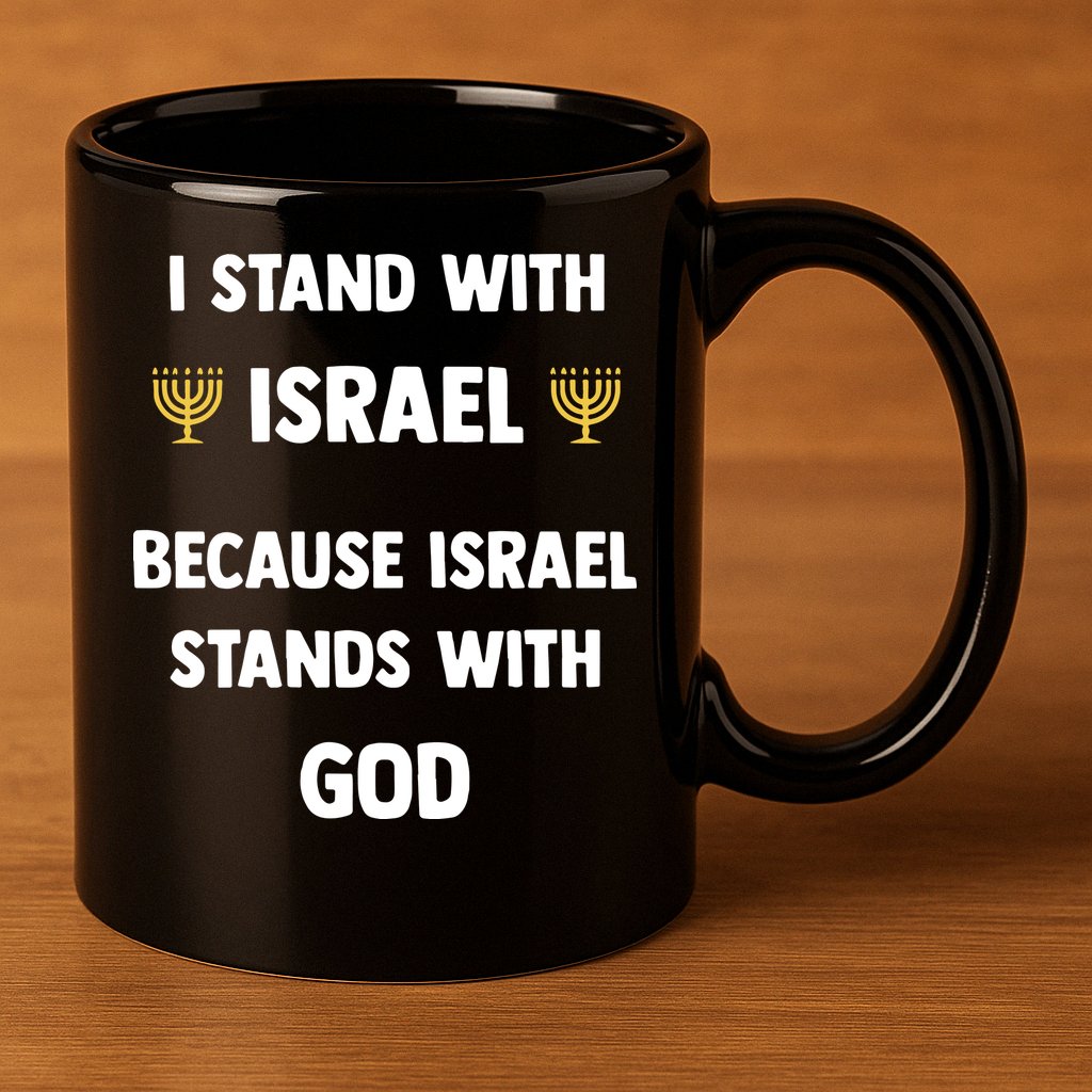 Stand With Israel Because Israel Stands With God Jesus 11oz C Handle Ceramic Mug