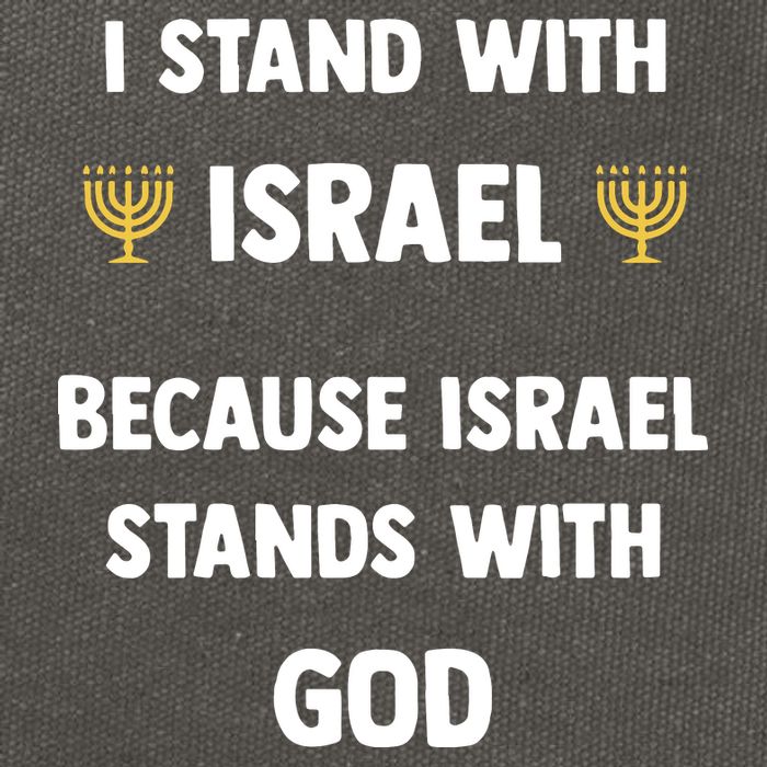 Stand With Israel Because Israel Stands With God Jesus Cotton Canvas Backpack