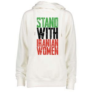 Stand With Iranian Women Womens Funnel Neck Pullover Hood