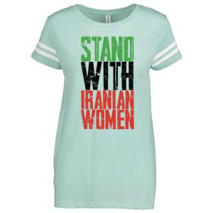 Stand With Iranian Women Enza Ladies Jersey Football T-Shirt