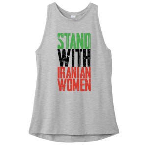 Stand With Iranian Women Ladies PosiCharge Tri-Blend Wicking Tank