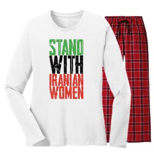 Stand With Iranian Women Women's Long Sleeve Flannel Pajama Set 