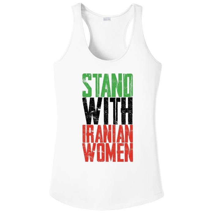 Stand With Iranian Women Ladies PosiCharge Competitor Racerback Tank