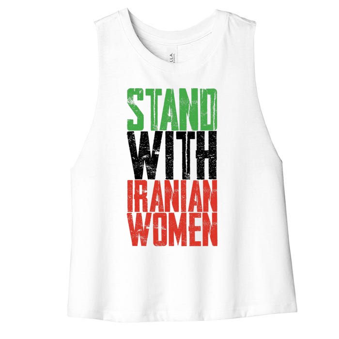 Stand With Iranian Women Women's Racerback Cropped Tank