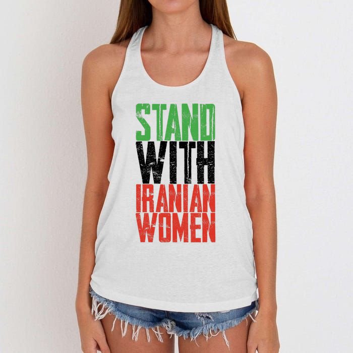 Stand With Iranian Women Women's Knotted Racerback Tank