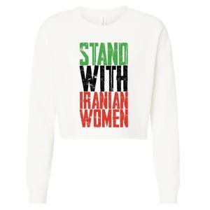 Stand With Iranian Women Cropped Pullover Crew