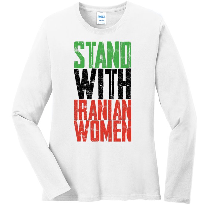 Stand With Iranian Women Ladies Long Sleeve Shirt