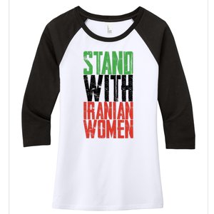 Stand With Iranian Women Women's Tri-Blend 3/4-Sleeve Raglan Shirt