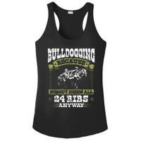 Steer Wrestling Injury Quote Rodeo Bulldogging Ladies PosiCharge Competitor Racerback Tank