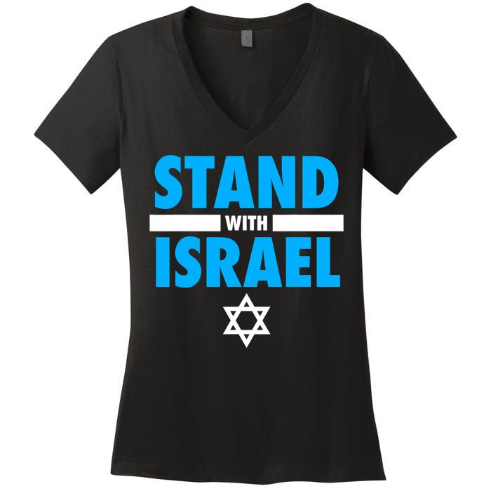 Stand With Israel Women's V-Neck T-Shirt