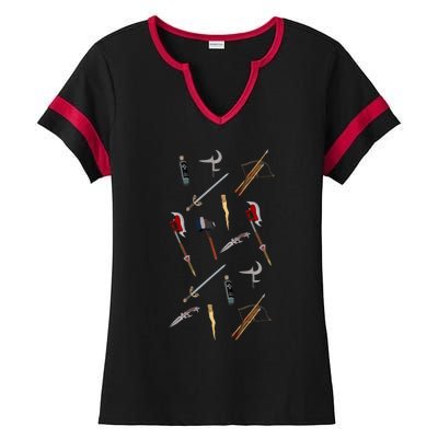 Slayer Weapons In Sunnydale Pink Ladies Halftime Notch Neck Tee