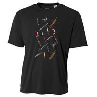 Slayer Weapons In Sunnydale Pink Cooling Performance Crew T-Shirt