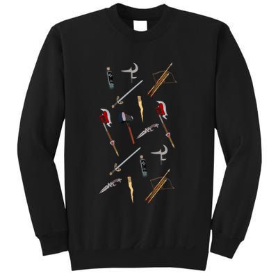Slayer Weapons In Sunnydale Pink Sweatshirt