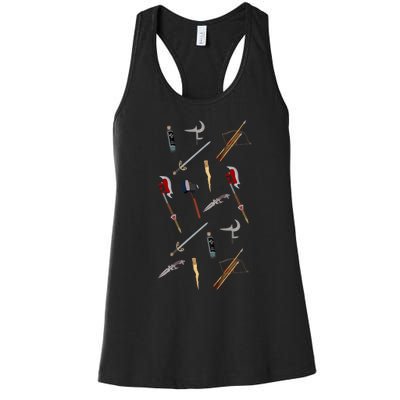 Slayer Weapons In Sunnydale Pink Women's Racerback Tank