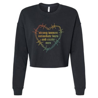 Strong Women Intimate And Excite Apparel Cropped Pullover Crew