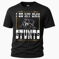 Steer Wrestling I Do My Own Stunts Rodeo Bulldogging Performance Shirt