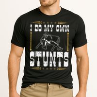 Steer Wrestling I Do My Own Stunts Rodeo Bulldogging Performance Shirt