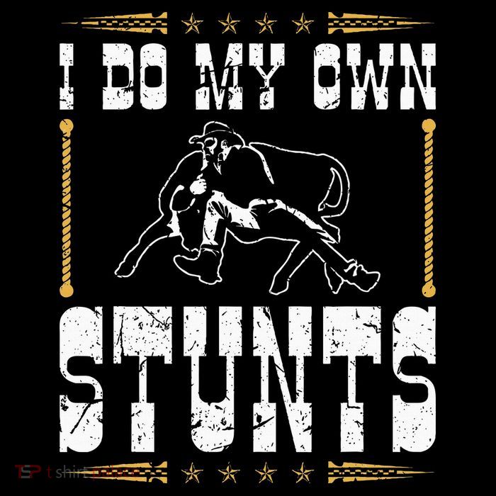 Steer Wrestling I Do My Own Stunts Rodeo Bulldogging Sustainable Knit Beanie