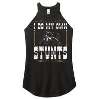 Steer Wrestling I Do My Own Stunts Rodeo Bulldogging Women’s Perfect Tri Rocker Tank