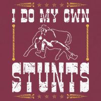 Steer Wrestling I Do My Own Stunts Rodeo Bulldogging 16oz Travel Tumbler