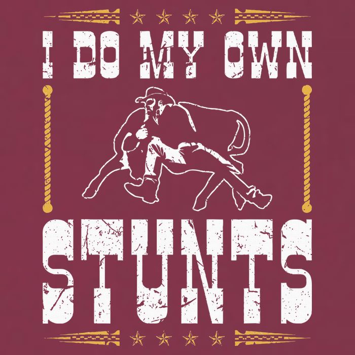 Steer Wrestling I Do My Own Stunts Rodeo Bulldogging 16oz Travel Tumbler