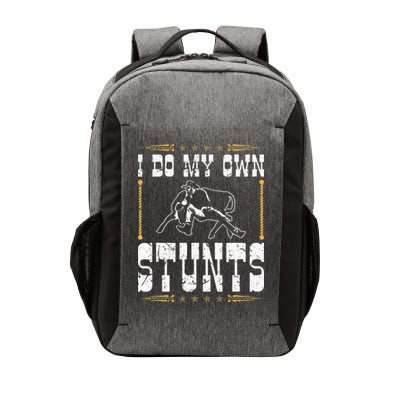 Steer Wrestling I Do My Own Stunts Rodeo Bulldogging Vector Backpack