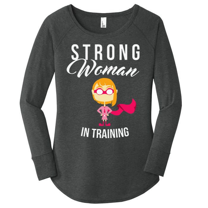 Strong Woman In Training Grl Pwr Women's Perfect Tri Tunic Long Sleeve Shirt