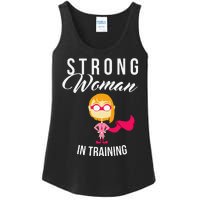 Strong Woman In Training Grl Pwr Ladies Essential Tank