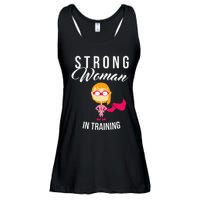 Strong Woman In Training Grl Pwr Ladies Essential Flowy Tank