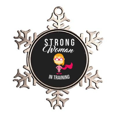 Strong Woman In Training Grl Pwr Metallic Star Ornament