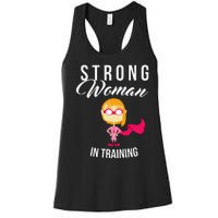 Strong Woman In Training Grl Pwr Women's Racerback Tank