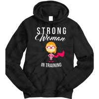 Strong Woman In Training Grl Pwr Tie Dye Hoodie