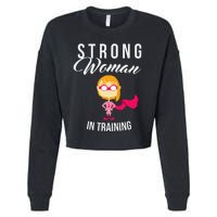 Strong Woman In Training Grl Pwr Cropped Pullover Crew