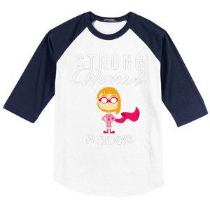 Strong Woman In Training Grl Pwr Baseball Sleeve Shirt