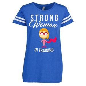 Strong Woman In Training Grl Pwr Enza Ladies Jersey Football T-Shirt