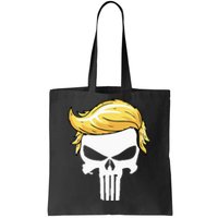 Skull With Iconic Trump Hair President Supporter Tote Bag