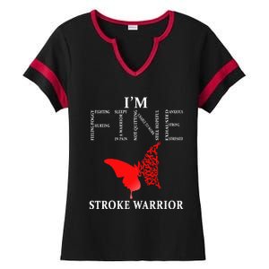 Stroke Warrior Im Fine Ladies Halftime Notch Neck Tee