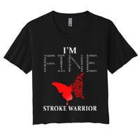 Stroke Warrior Im Fine Women's Crop Top Tee