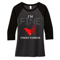 Stroke Warrior Im Fine Women's Tri-Blend 3/4-Sleeve Raglan Shirt