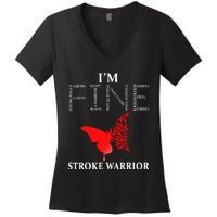 Stroke Warrior Im Fine Women's V-Neck T-Shirt