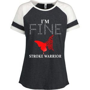 Stroke Warrior Im Fine Enza Ladies Jersey Colorblock Tee