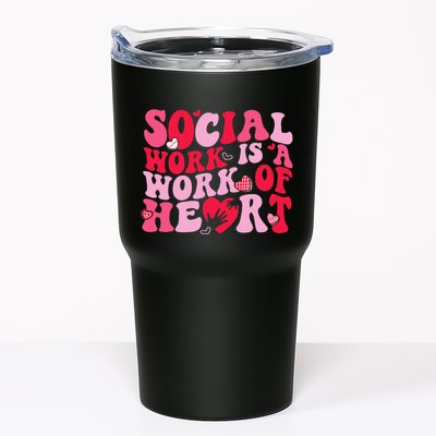 Social Work Is A Work Of Heart ValentineS Day Social Worker Tumbler