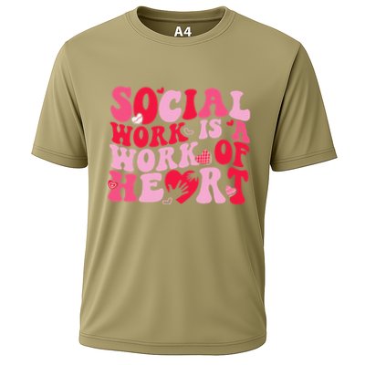 Social Work Is A Work Of Heart ValentineS Day Social Worker Performance Shirt
