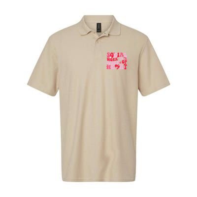 Social Work Is A Work Of Heart ValentineS Day Social Worker Polo