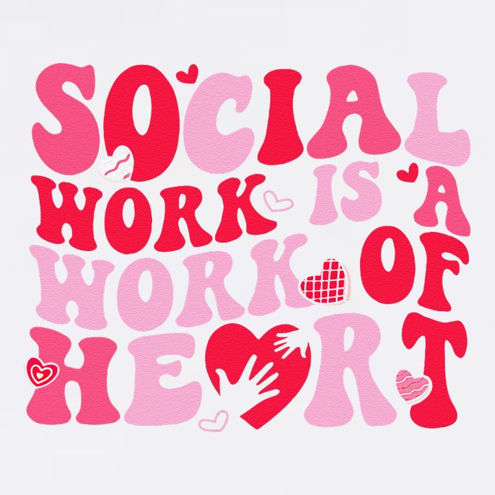 Social Work Is A Work Of Heart ValentineS Day Social Worker Garment-Dyed Sweatshirt