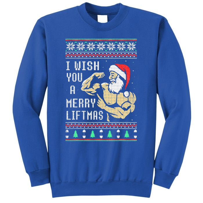 Santa Workout I Wish You A Merry Liftmas  Sweatshirt