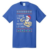 Santa Workout I Wish You A Merry Liftmas  Tall T-Shirt